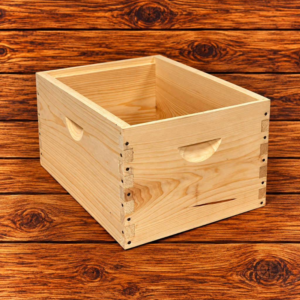 -frame cypress deep beehive super assembled