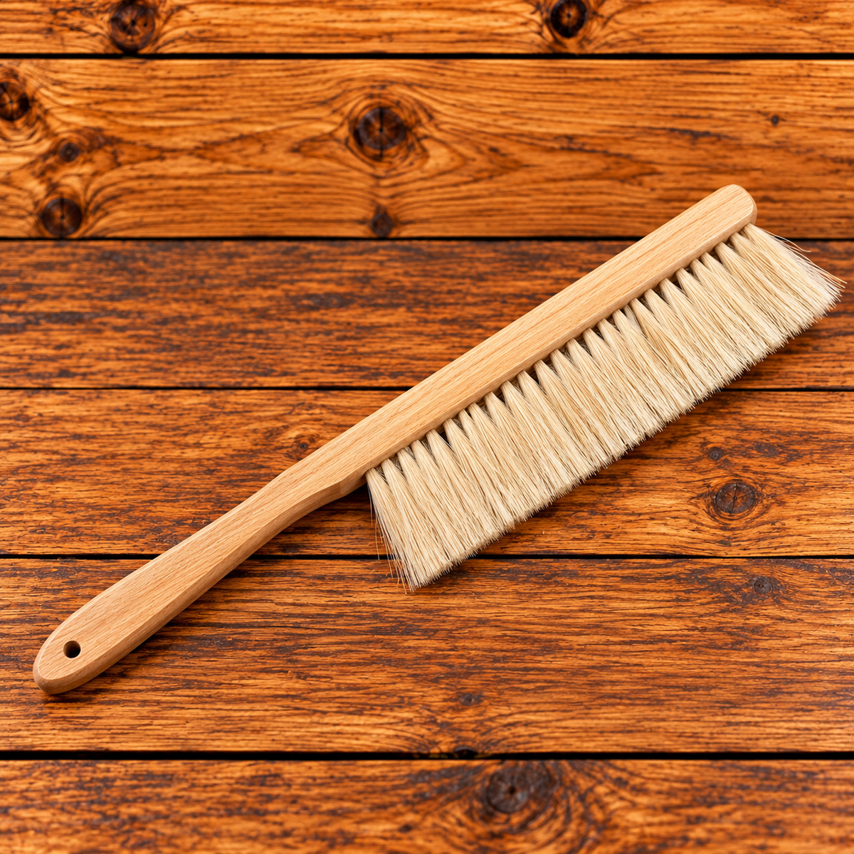 Bee brush for gently removing honey bees from frames