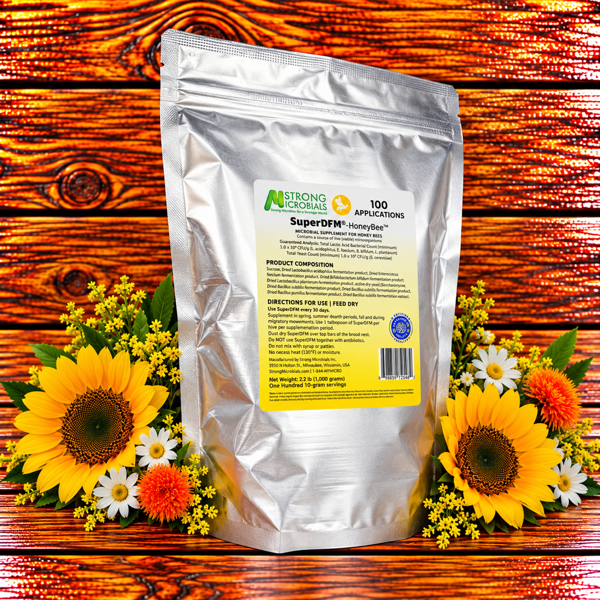 SuperDFM probiotic supplement for honey bees – 100 applications, 1,000 grams