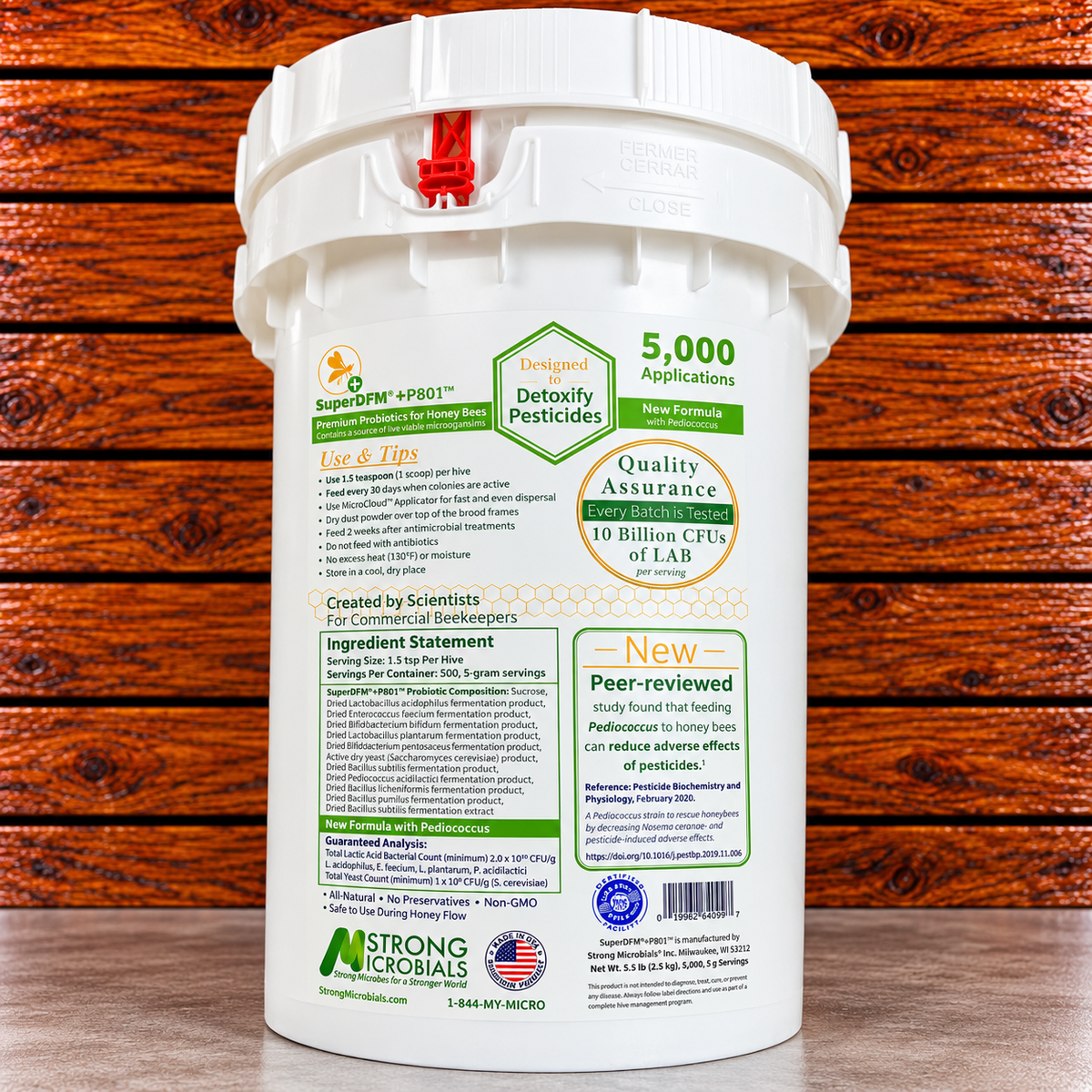 SuperDFM + P801 probiotic supplement for honey bees – 5,000 applications