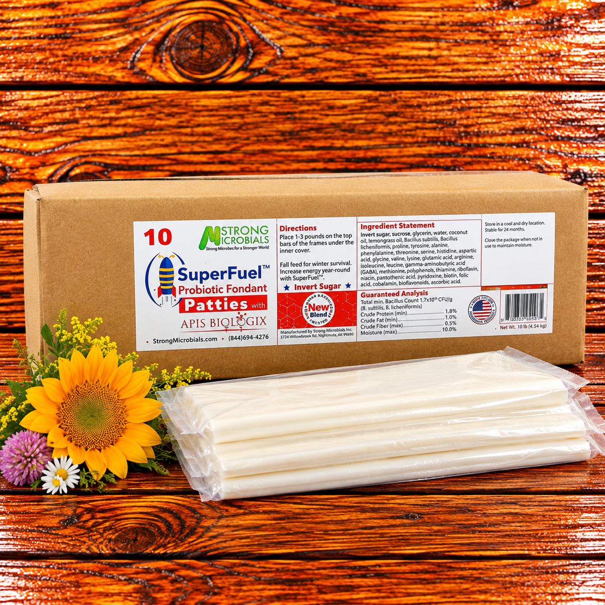 SuperFuel probiotic fondant for honey bees 10 lb box