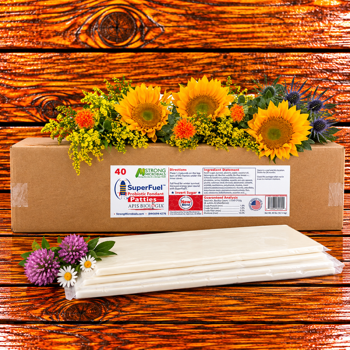 SuperFuel probiotic fondant for honey bees 40 lb box