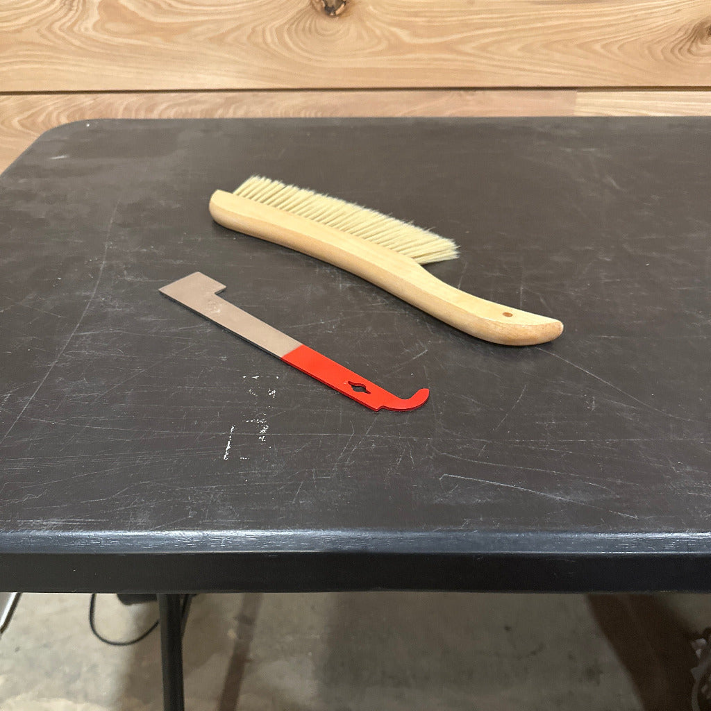 Bee brush, j-hook hive  tool