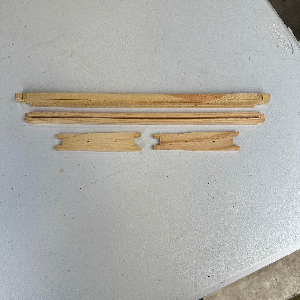 Frame medium for wax with no wax unassembled