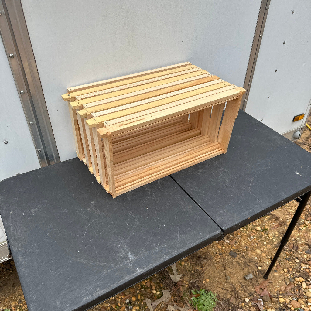 Frames deep 10 for wax with no wax assembled