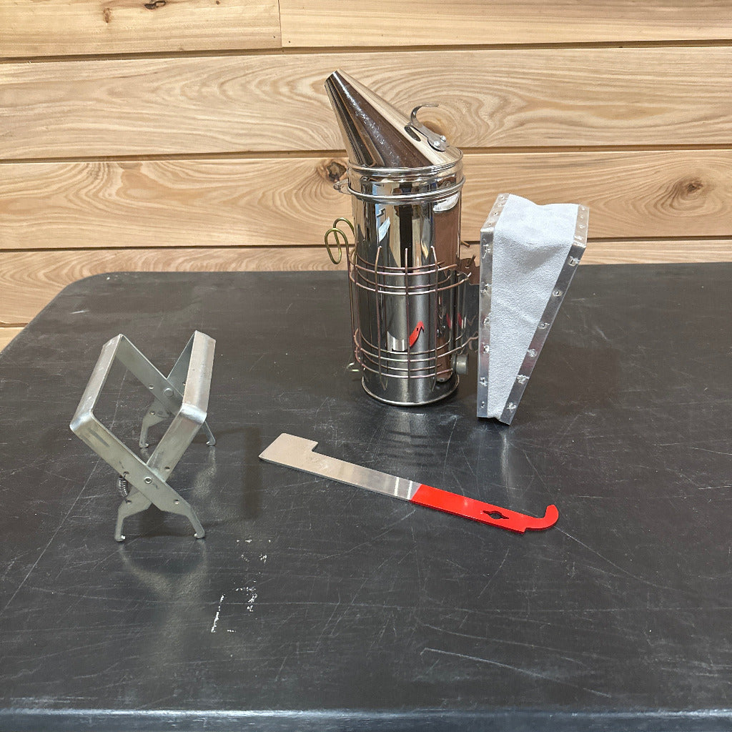 Smoker, frame grip, j-hook hive tool