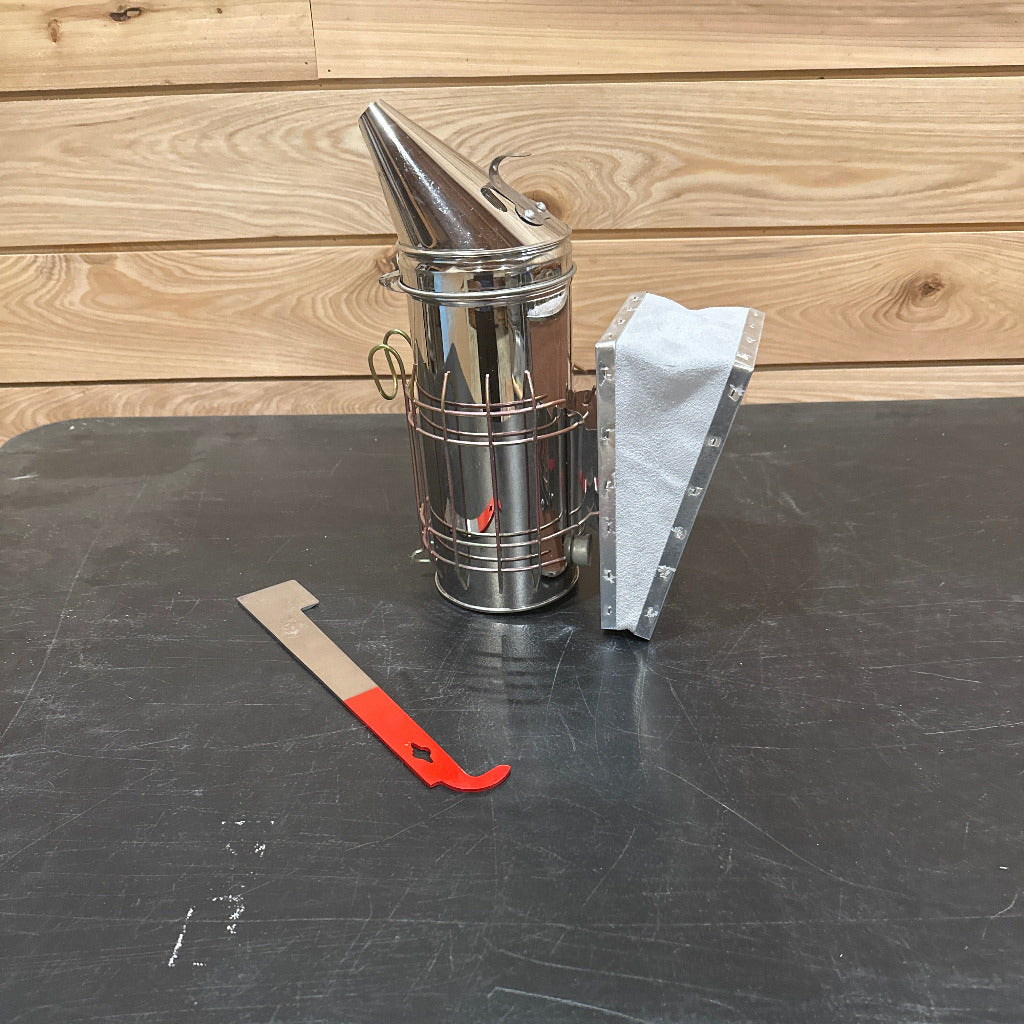 Smoker, j-hook hive tool