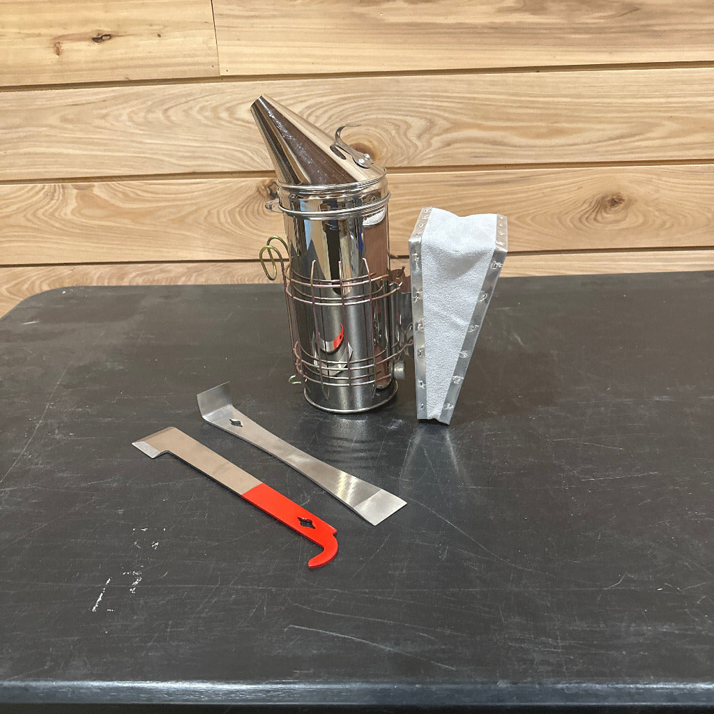 Smoker, regular and j-hook hive tools